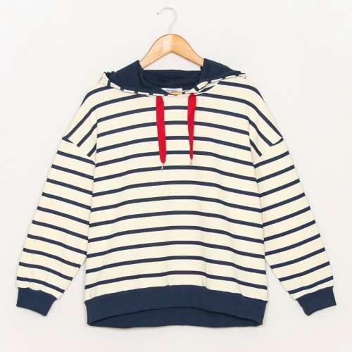 Sudadera de rayas con capucha de mujer | Akebia, tienda online de moda para  adultos y niños